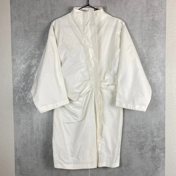 Zara white gathered dress - Picture 2 of 8